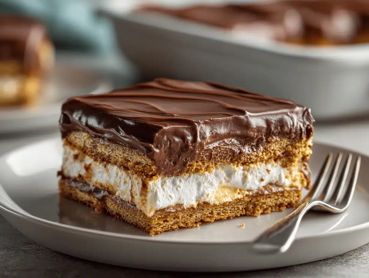 no-bake chocolate eclair cake preparation steps