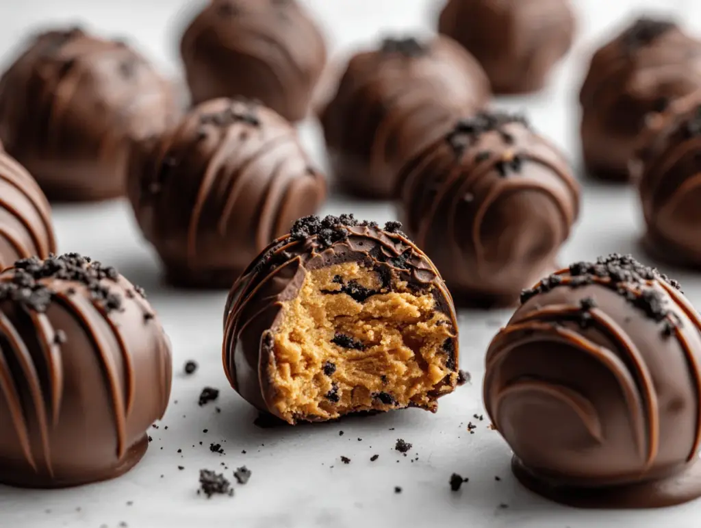 Oreo Rice Krispie peanut butter balls - featured image