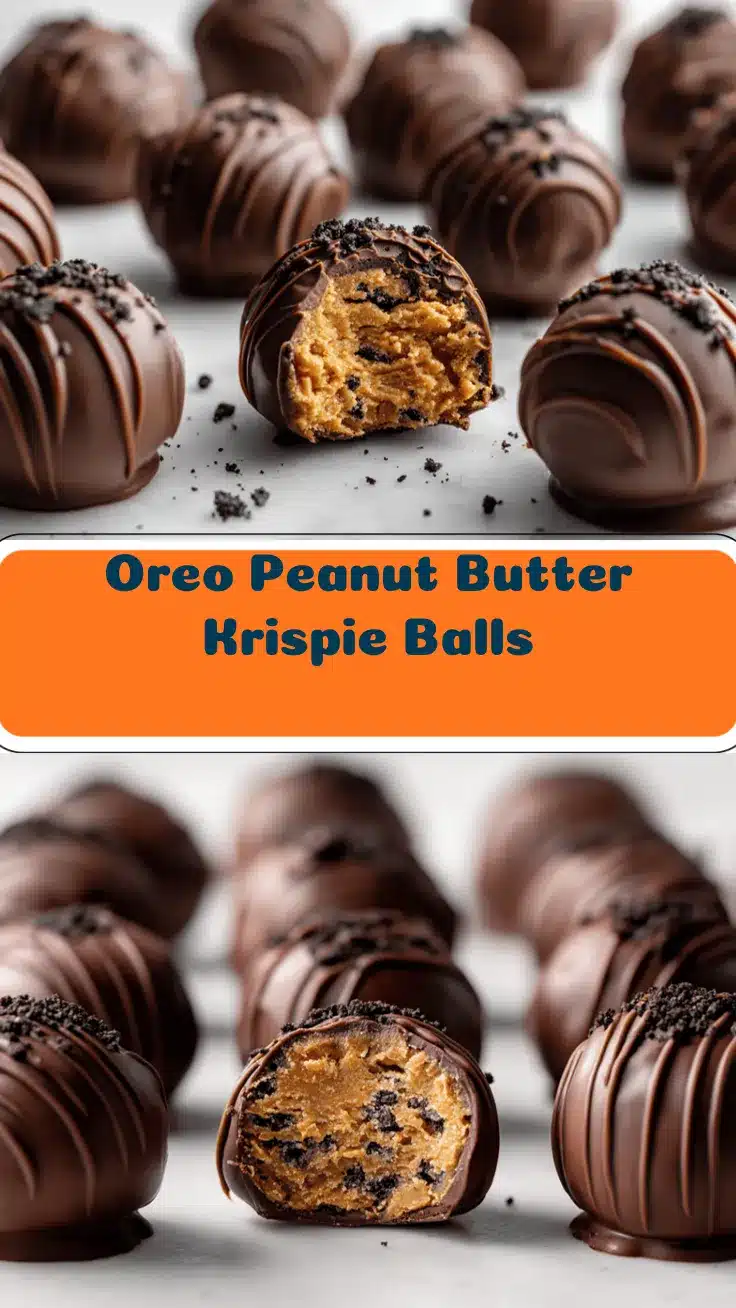 Oreo Rice Krispie peanut butter balls recipe