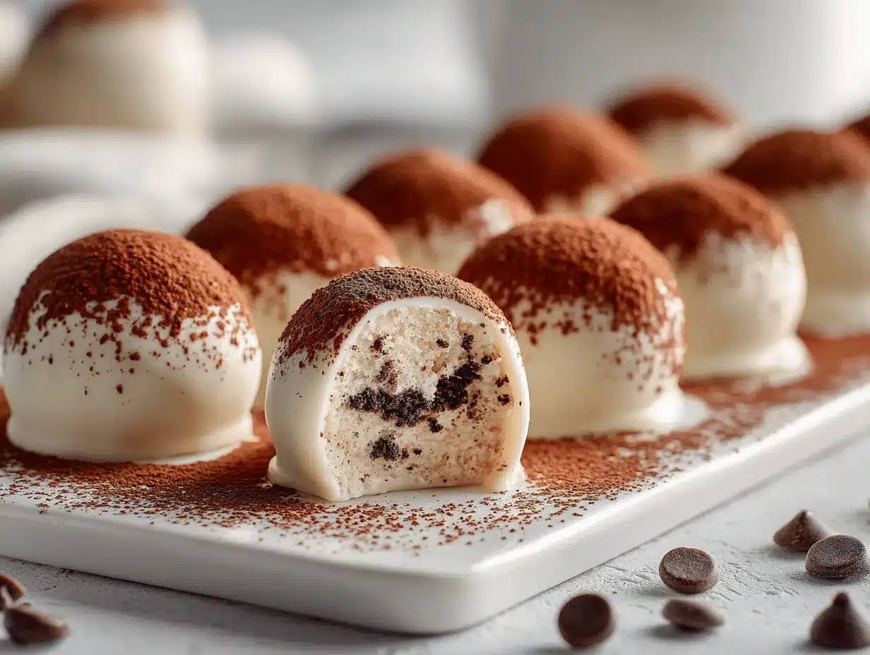 Oreo tiramisu truffles preparation steps
