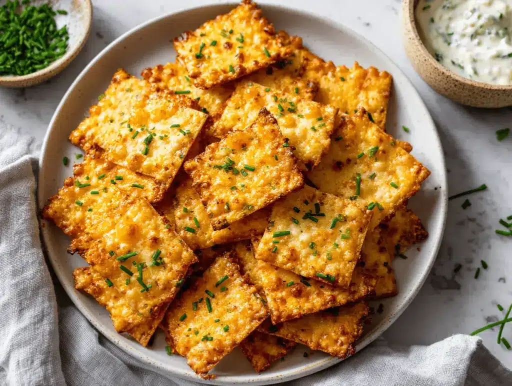 parmesan cottage cheese crackers - featured image