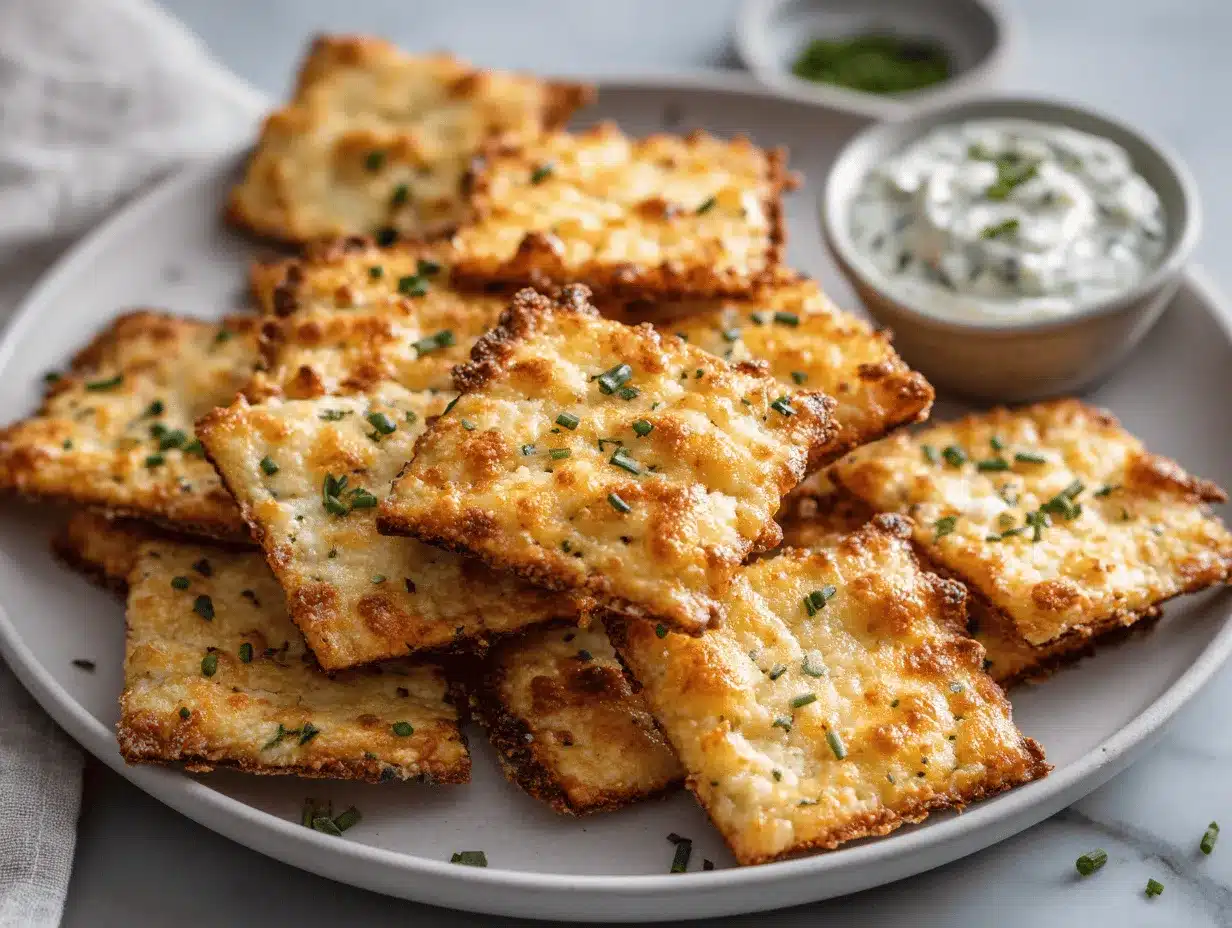 parmesan cottage cheese crackers preparation steps