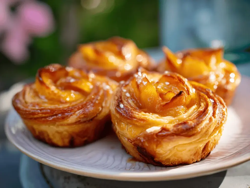 peach pie cruffins - featured image