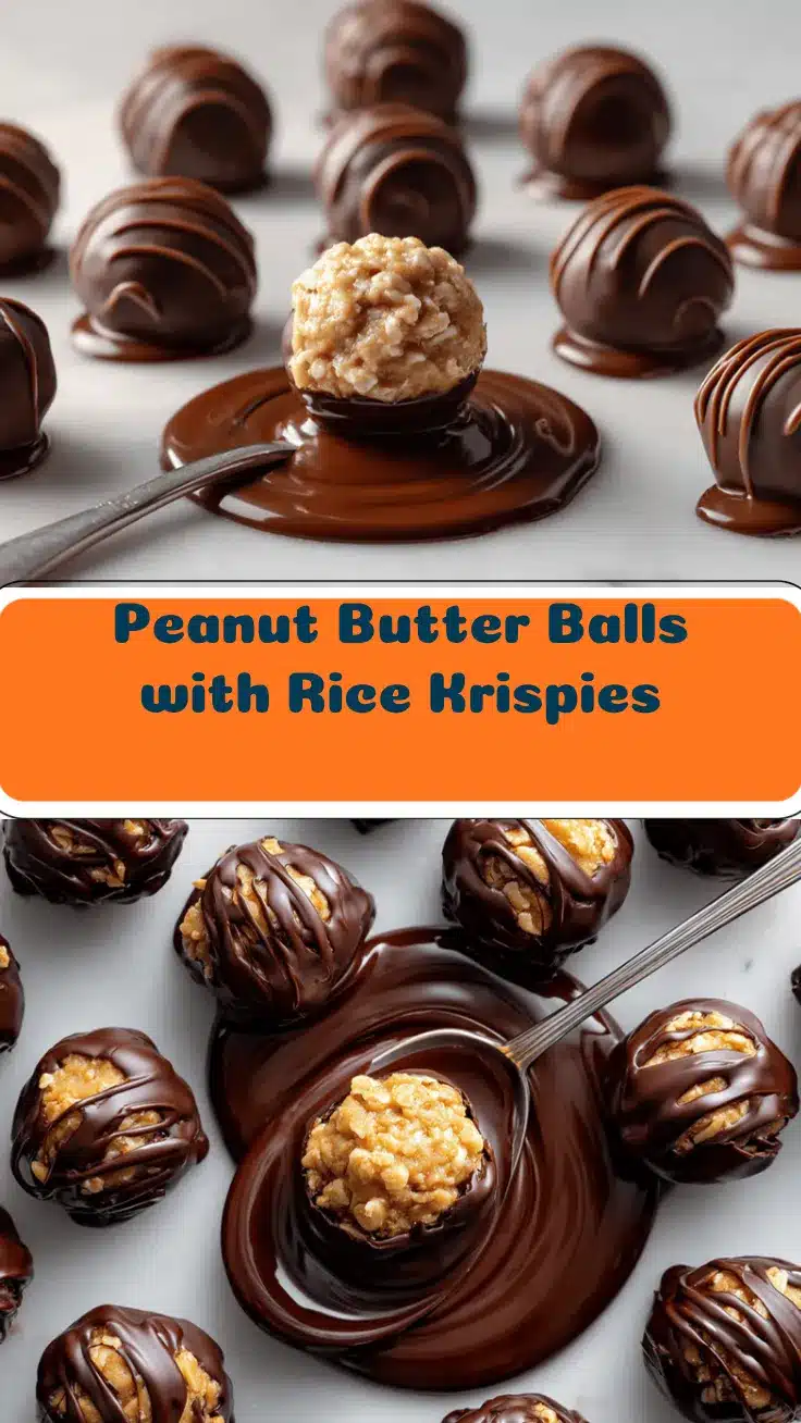 peanut butter balls with Rice Krispies recipe