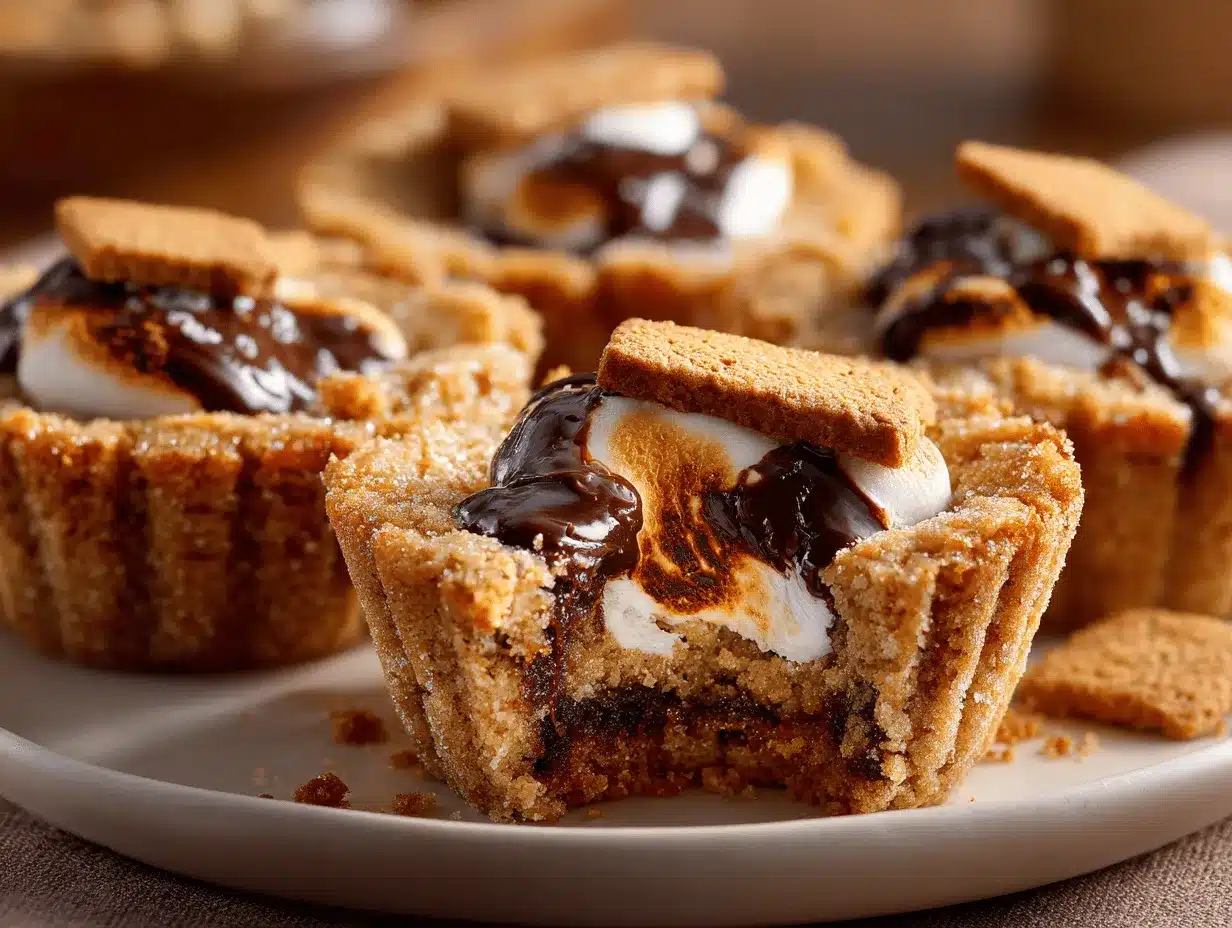 peanut butter smores cookie cups preparation steps