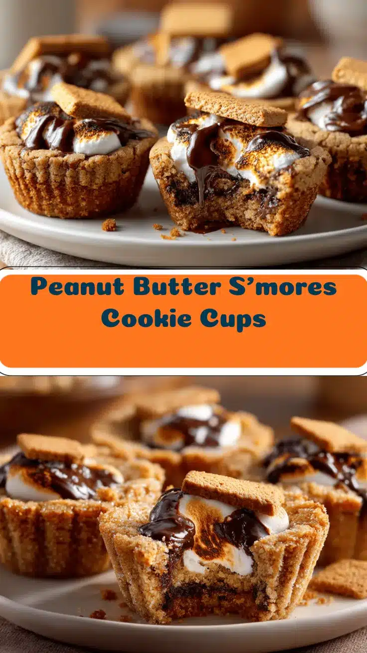 peanut butter smores cookie cups recipe