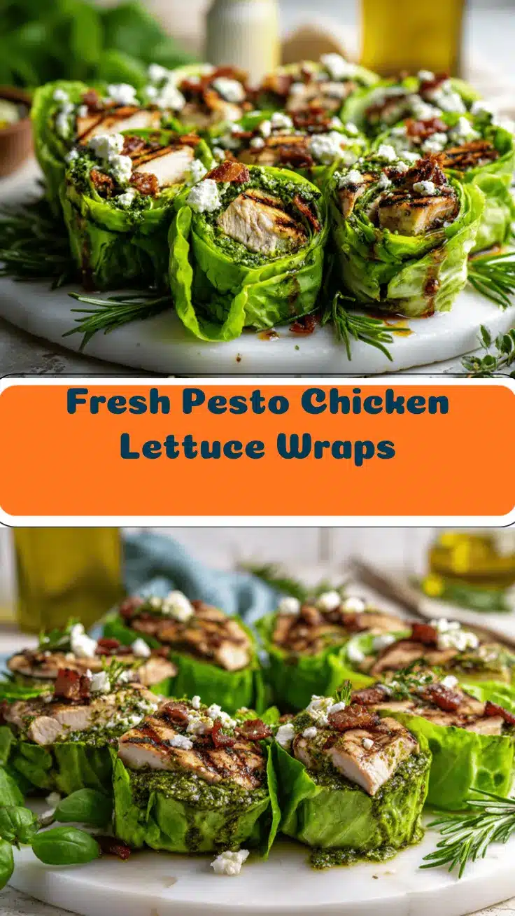 pesto chicken lettuce wraps recipe