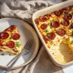 pizza cottage cheese bake - featured image