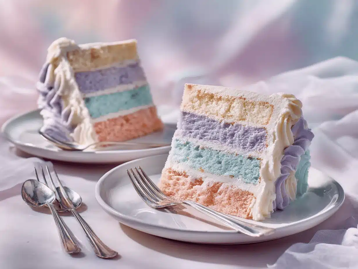 rainbow cloud cake preparation steps