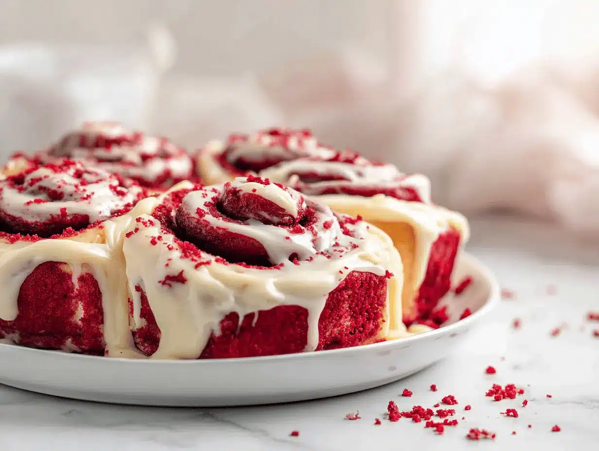 Red Velvet Cinnamon Rolls preparation steps