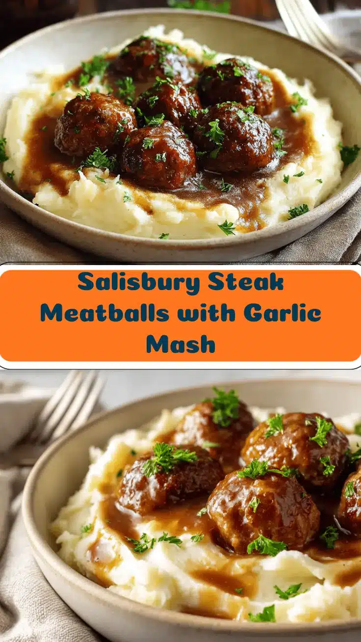 slow cooker Salisbury steak meatballs recipe