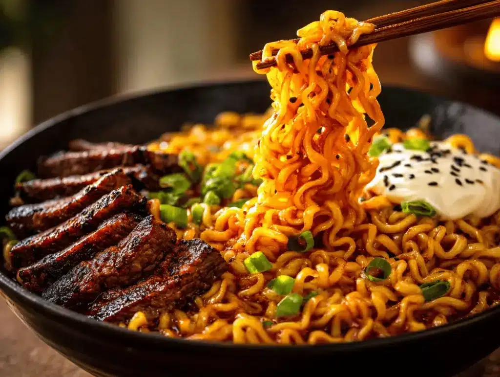 spicy Korean BBQ beef ramen - featured image