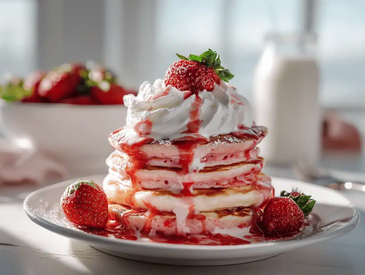 strawberry pancakes preparation steps