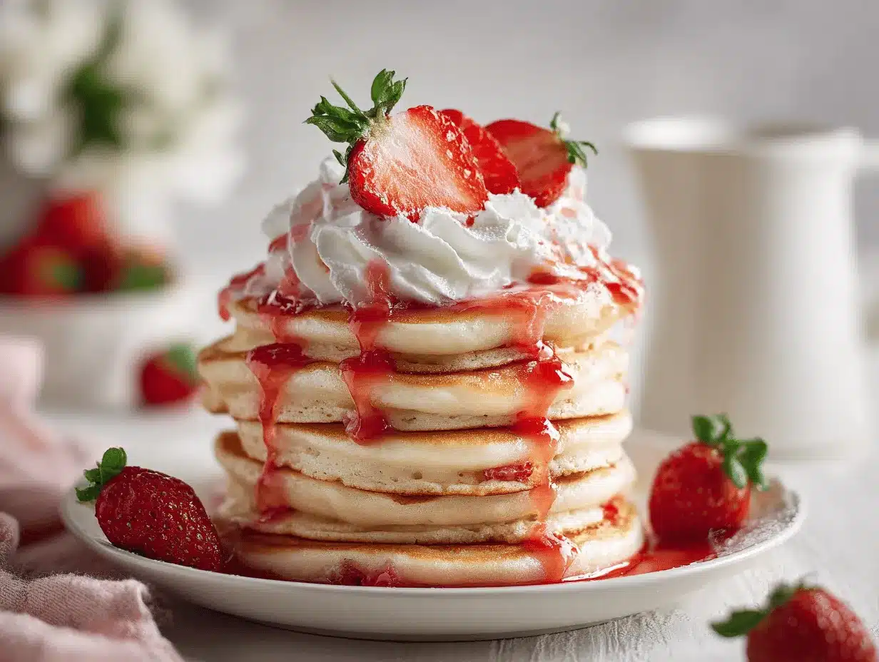 strawberry shortcake pancakes preparation steps