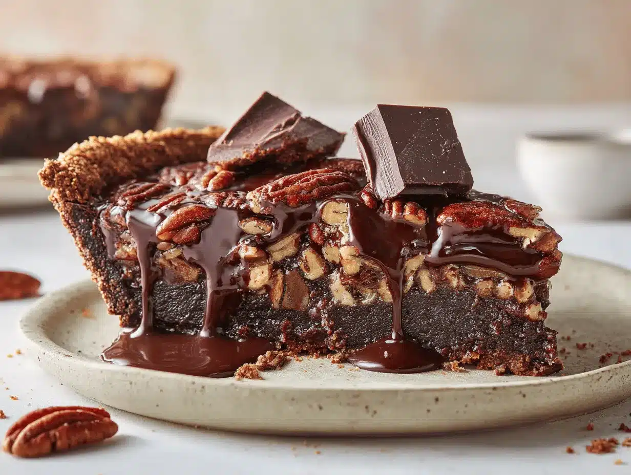 Texas chocolate pecan pie preparation steps