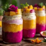 tropical sunrise smoothie jars - featured image