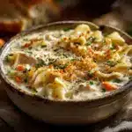 white chicken lasagna soup - featured image
