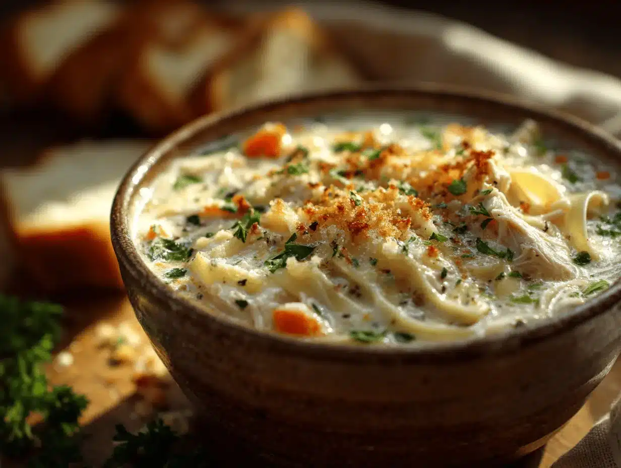 white chicken lasagna soup preparation steps
