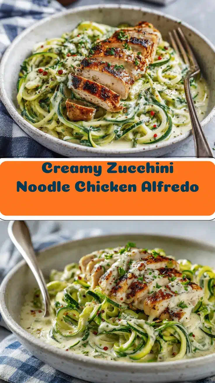 zucchini noodle chicken Alfredo recipe