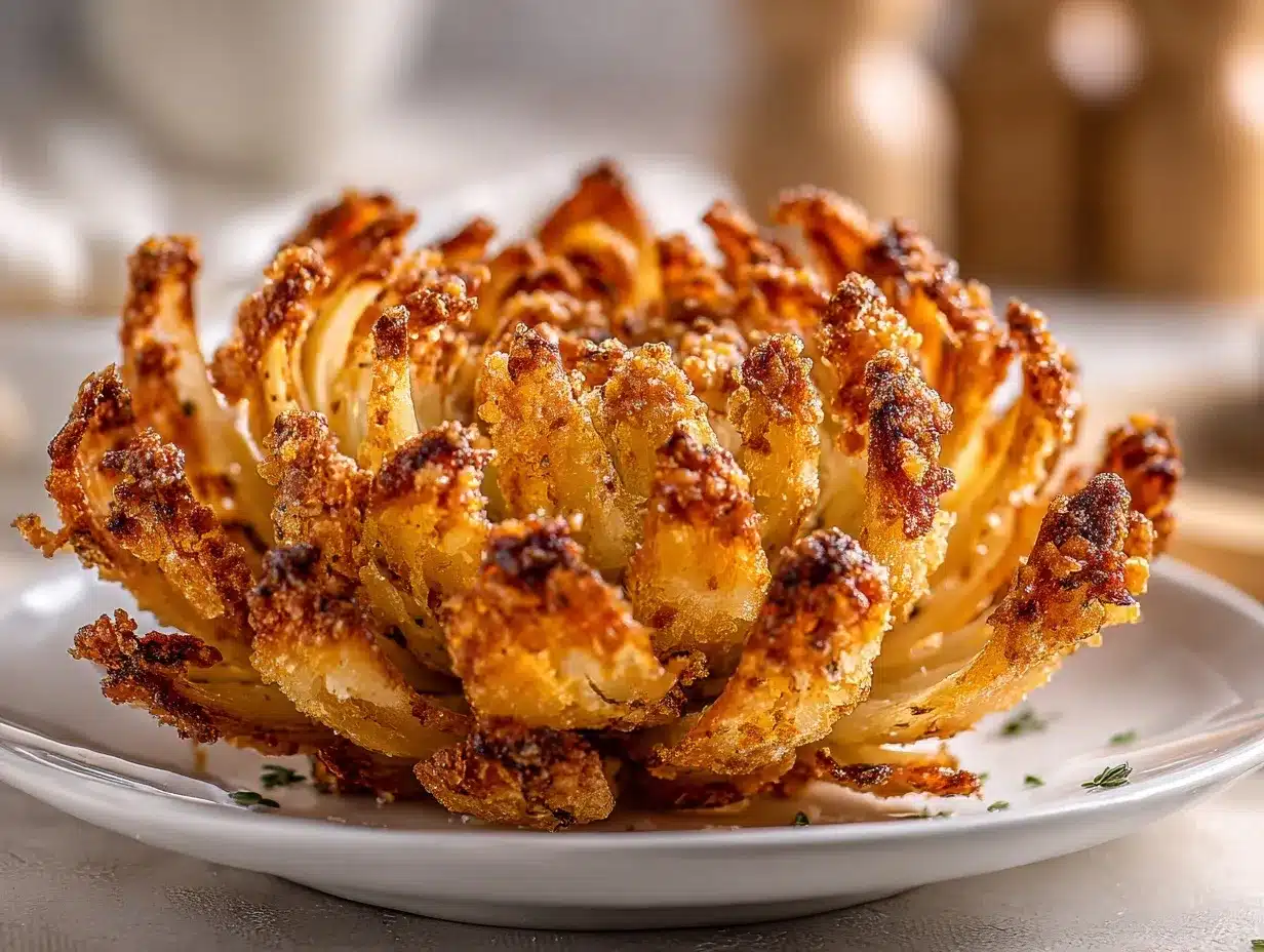 Air Fryer Blooming Onion preparation steps