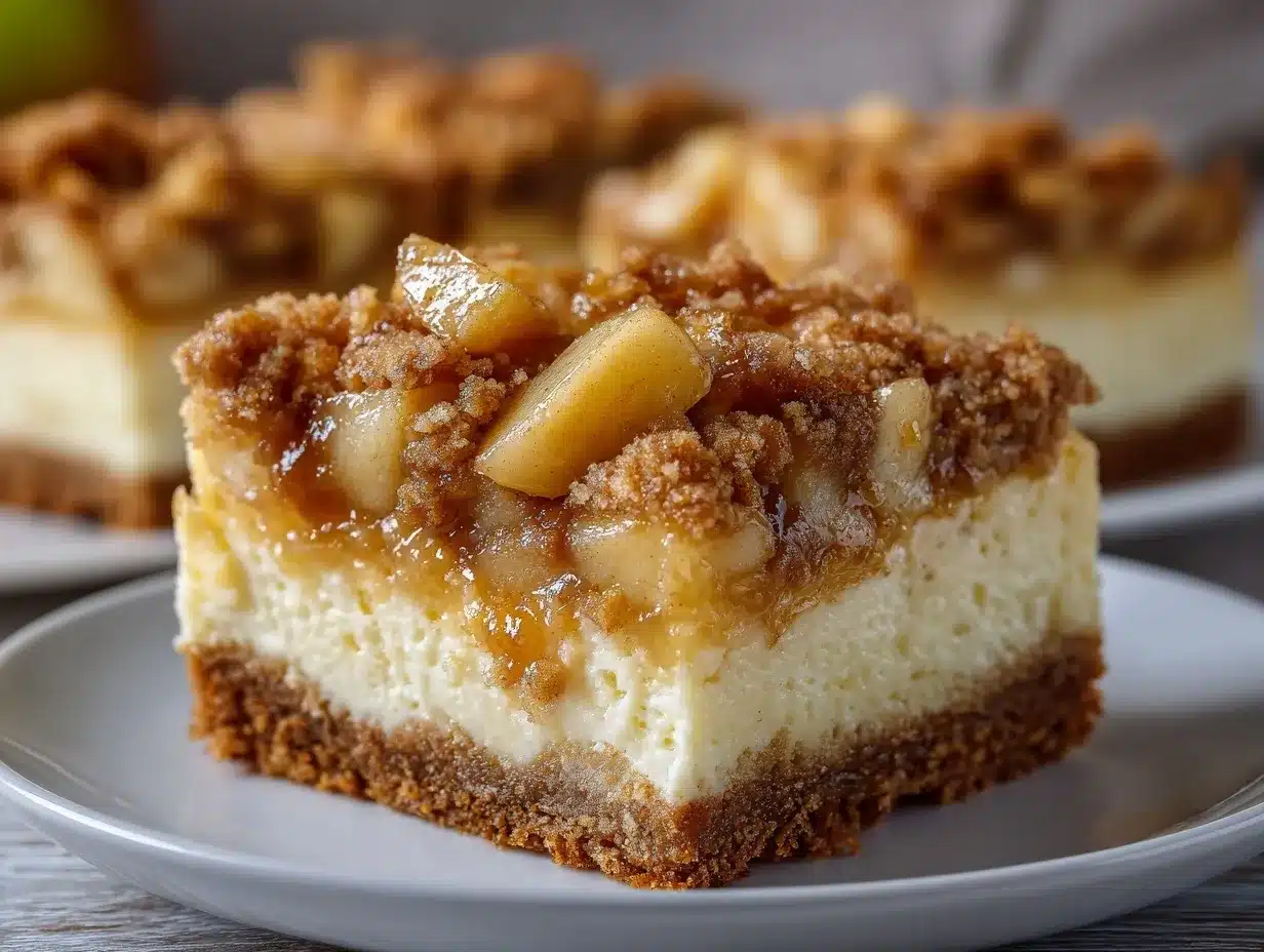 Apple Streusel Cheesecake Bars preparation steps