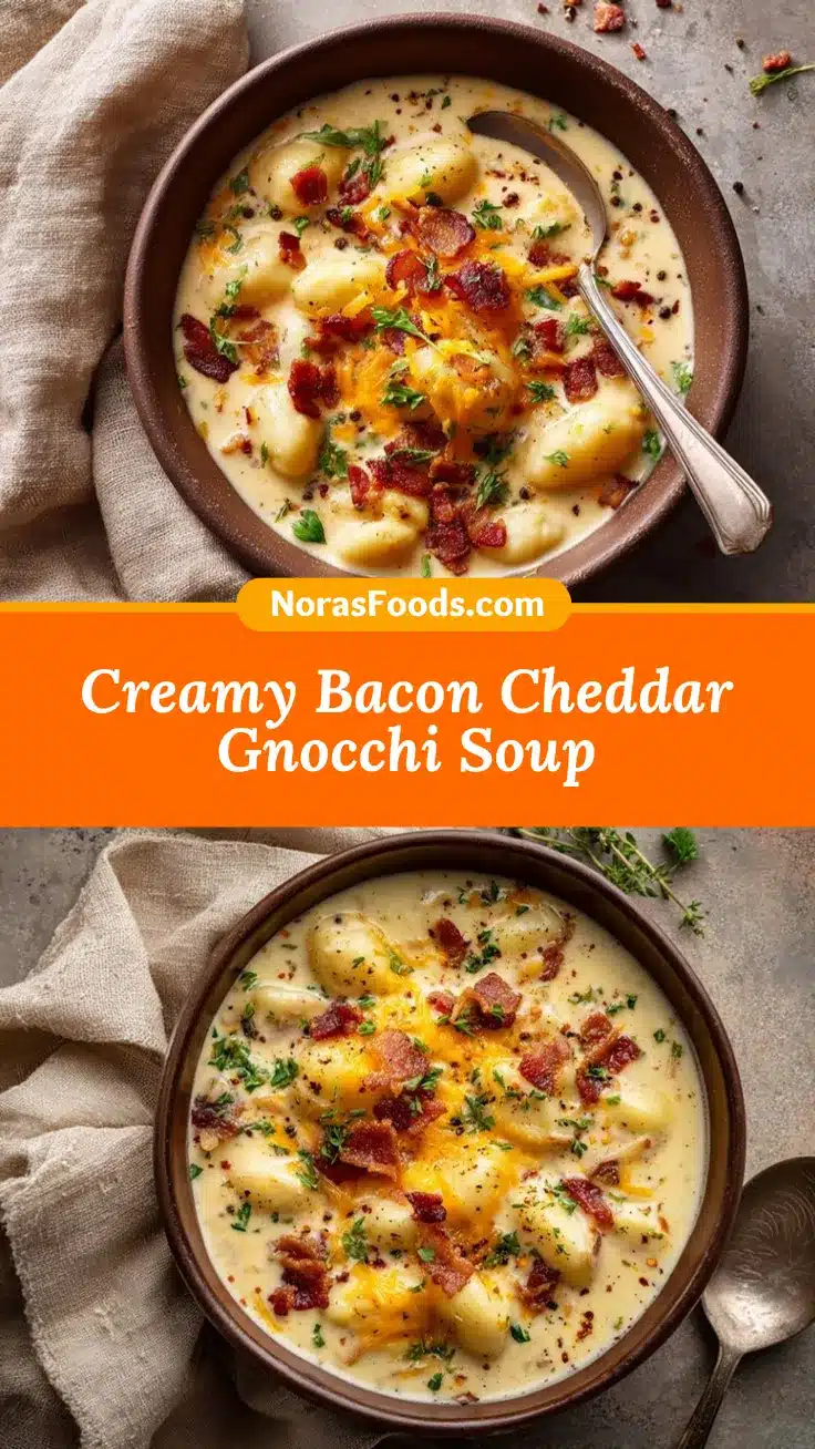 Bacon Cheddar Gnocchi Soup recipe