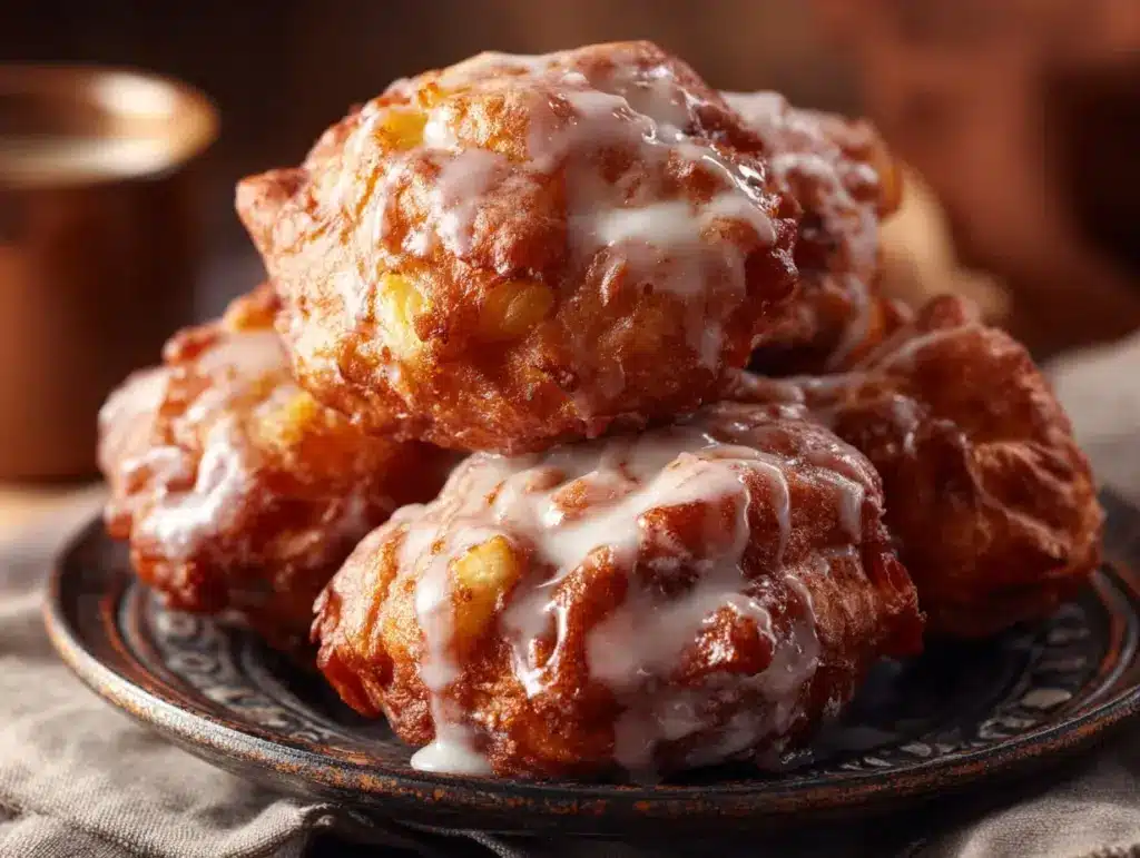 baked apple fritters - featured image