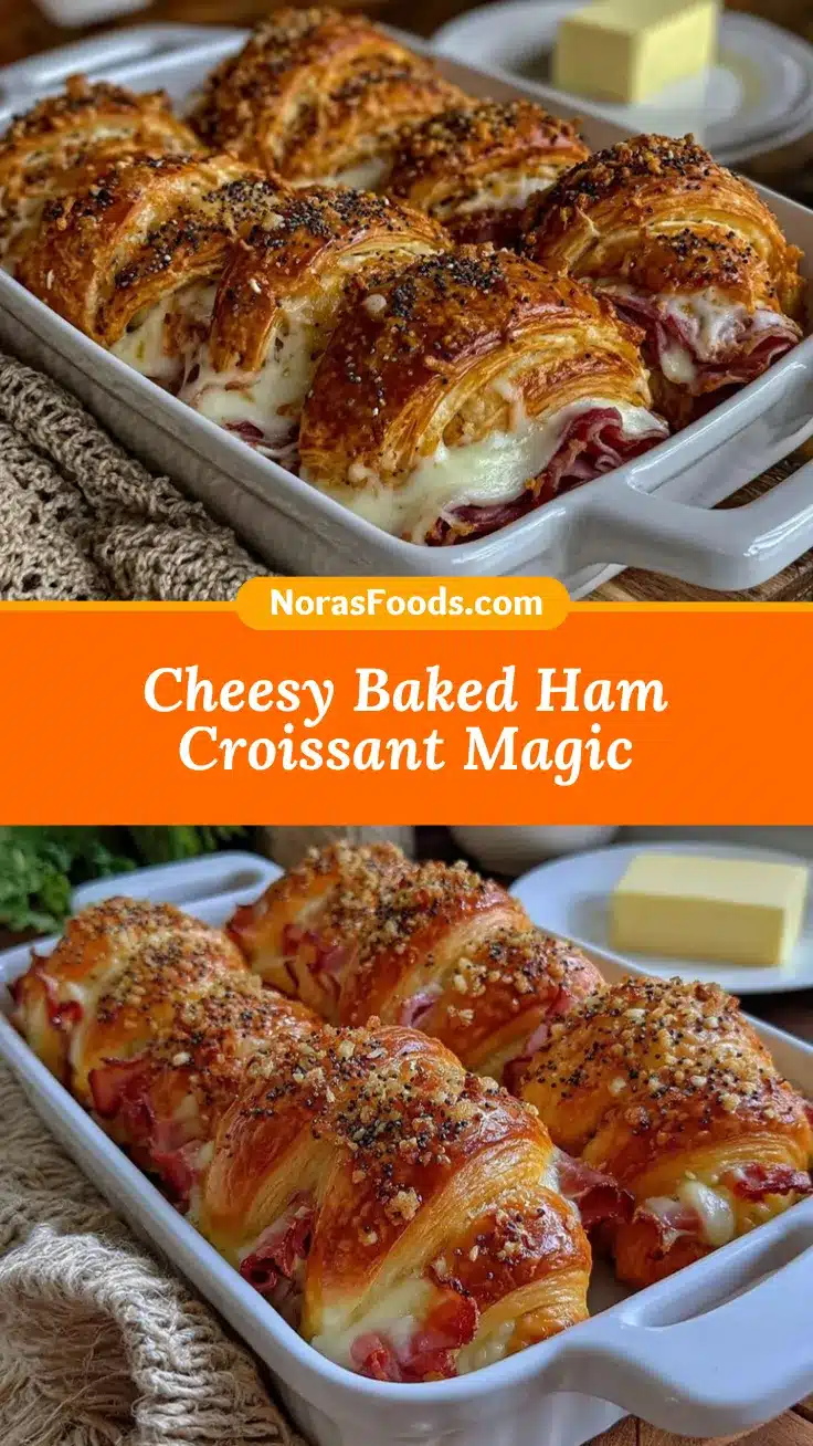 baked ham and cheese croissants recipe