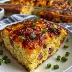 baked ham and cheese omelette - featured image