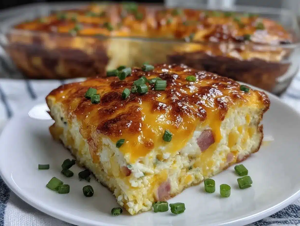 baked ham and cheese omelette preparation steps