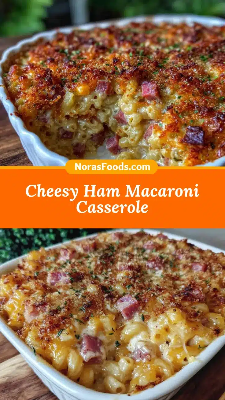 cheddar ham macaroni bake recipe