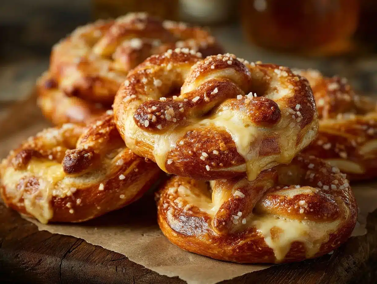 cheese-stuffed pretzels preparation steps