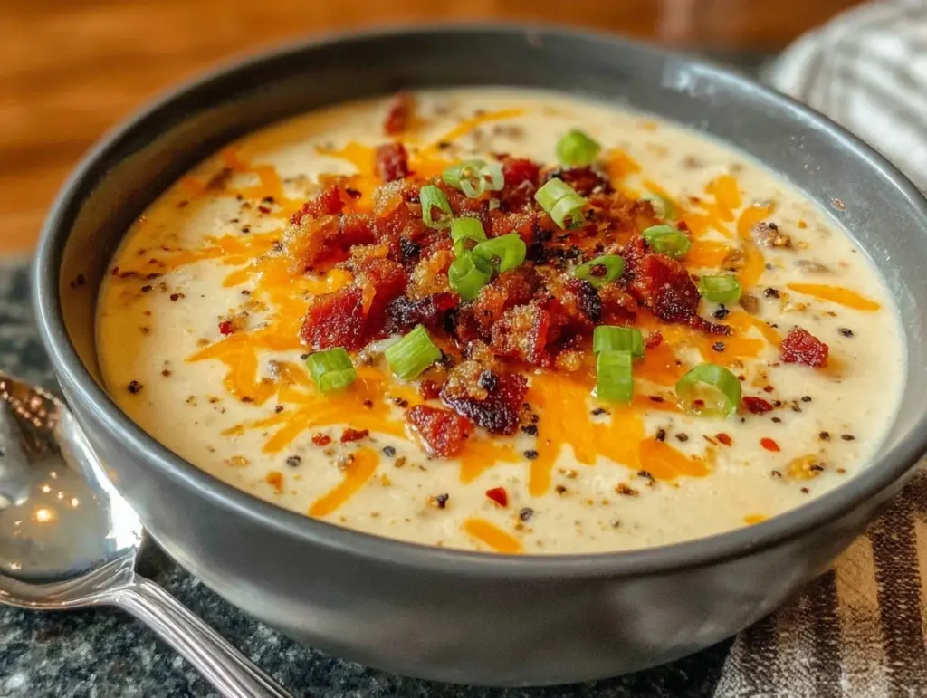 cheeseburger soup - featured image