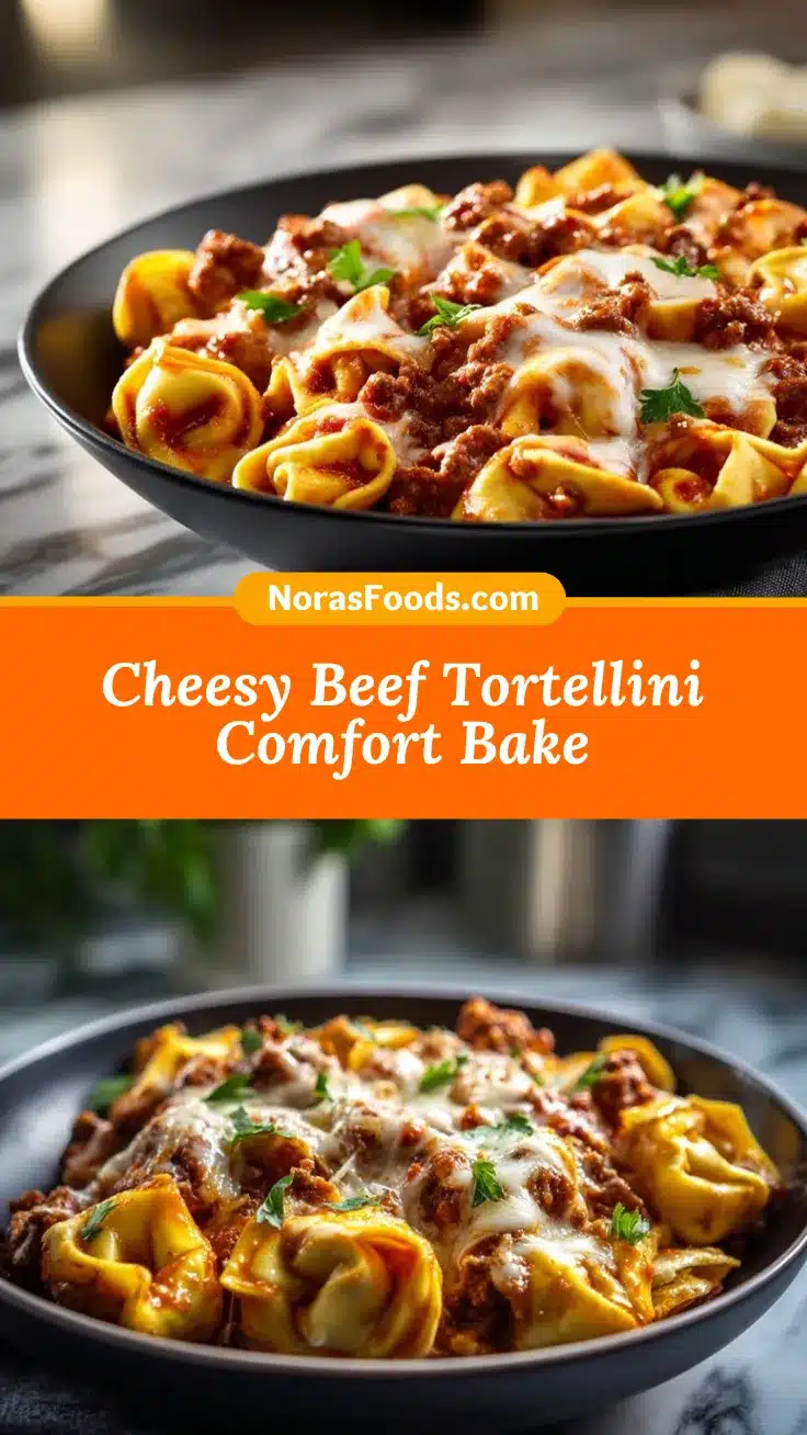cheesy beef tortellini bake recipe