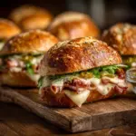 cheesy hot roll sandwiches - featured image