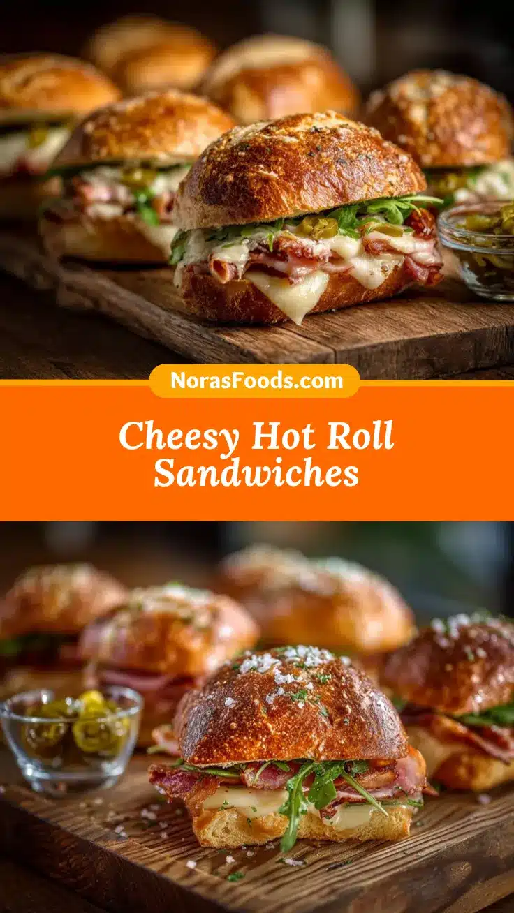 cheesy hot roll sandwiches recipe