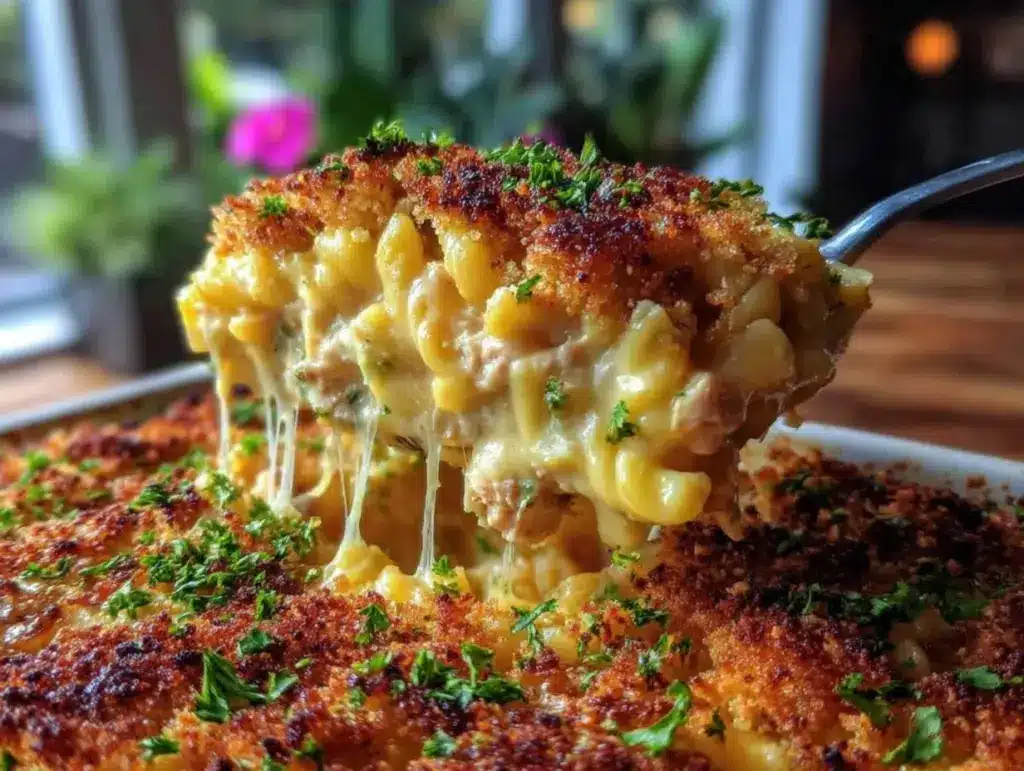 cheesy tuna casserole - featured image