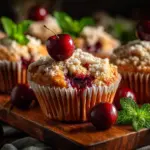 cherry cobbler muffins - featured image