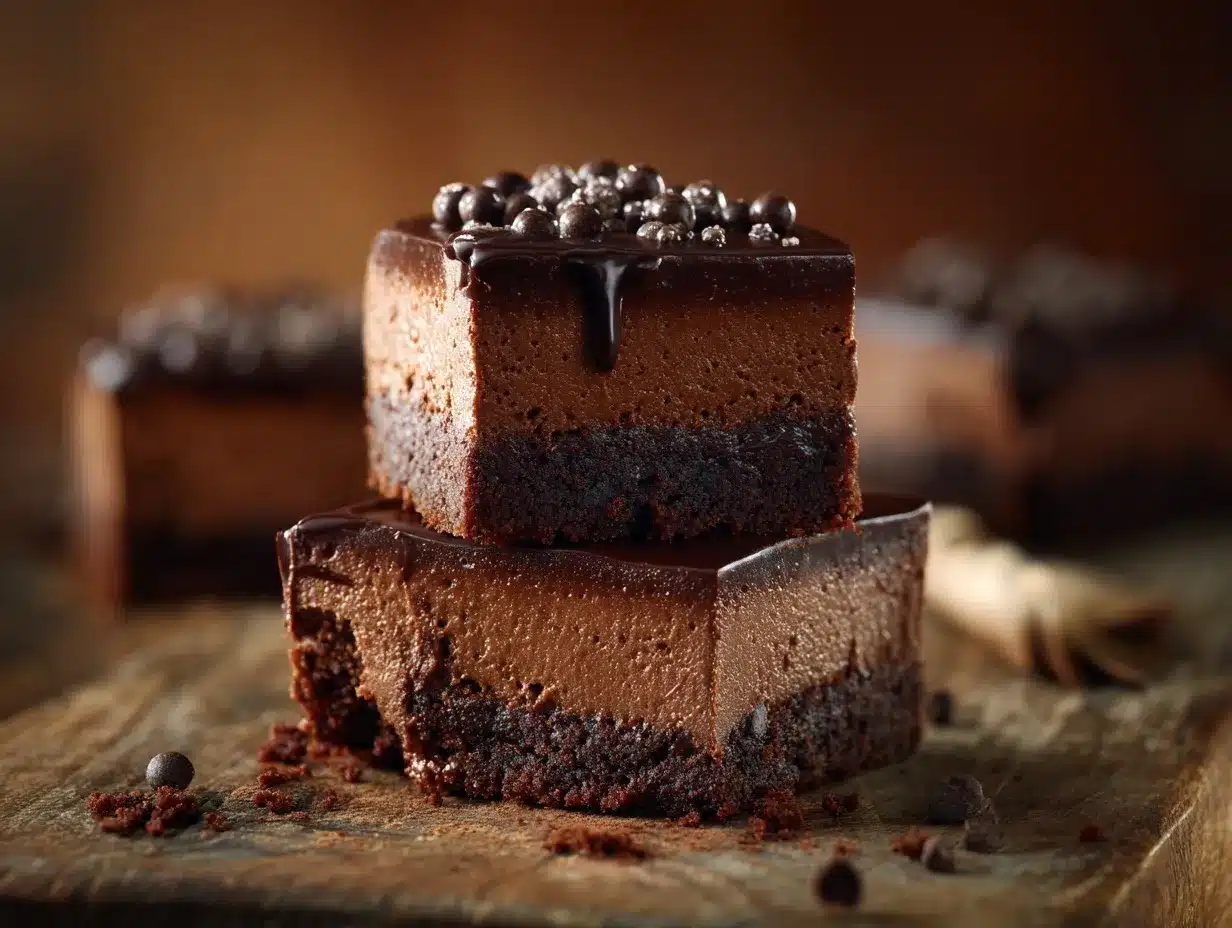 chocolate cheesecake bars preparation steps