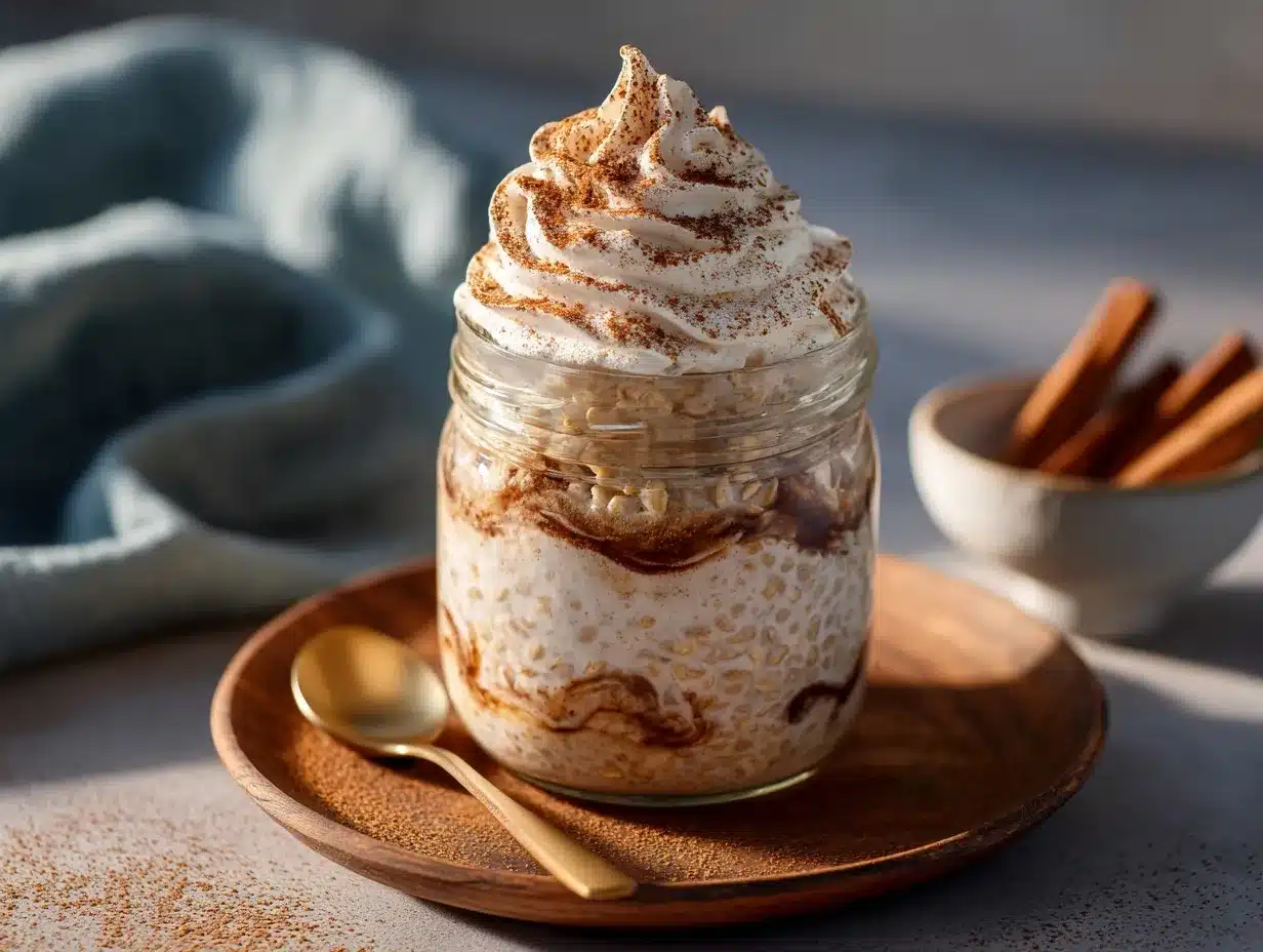 Cinnamon Roll Overnight Oats preparation steps