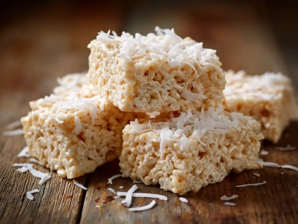 Coconut Rice Krispy Treats - featured image