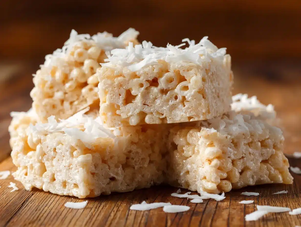 Coconut Rice Krispy Treats preparation steps