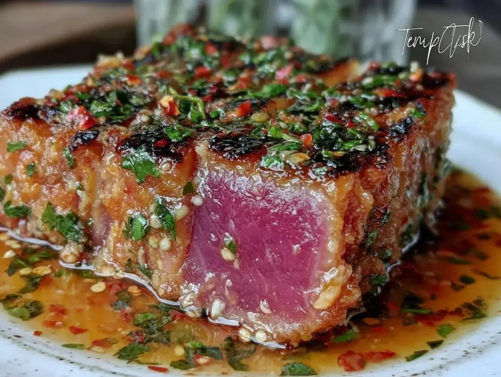 garlic butter ahi tuna - featured image