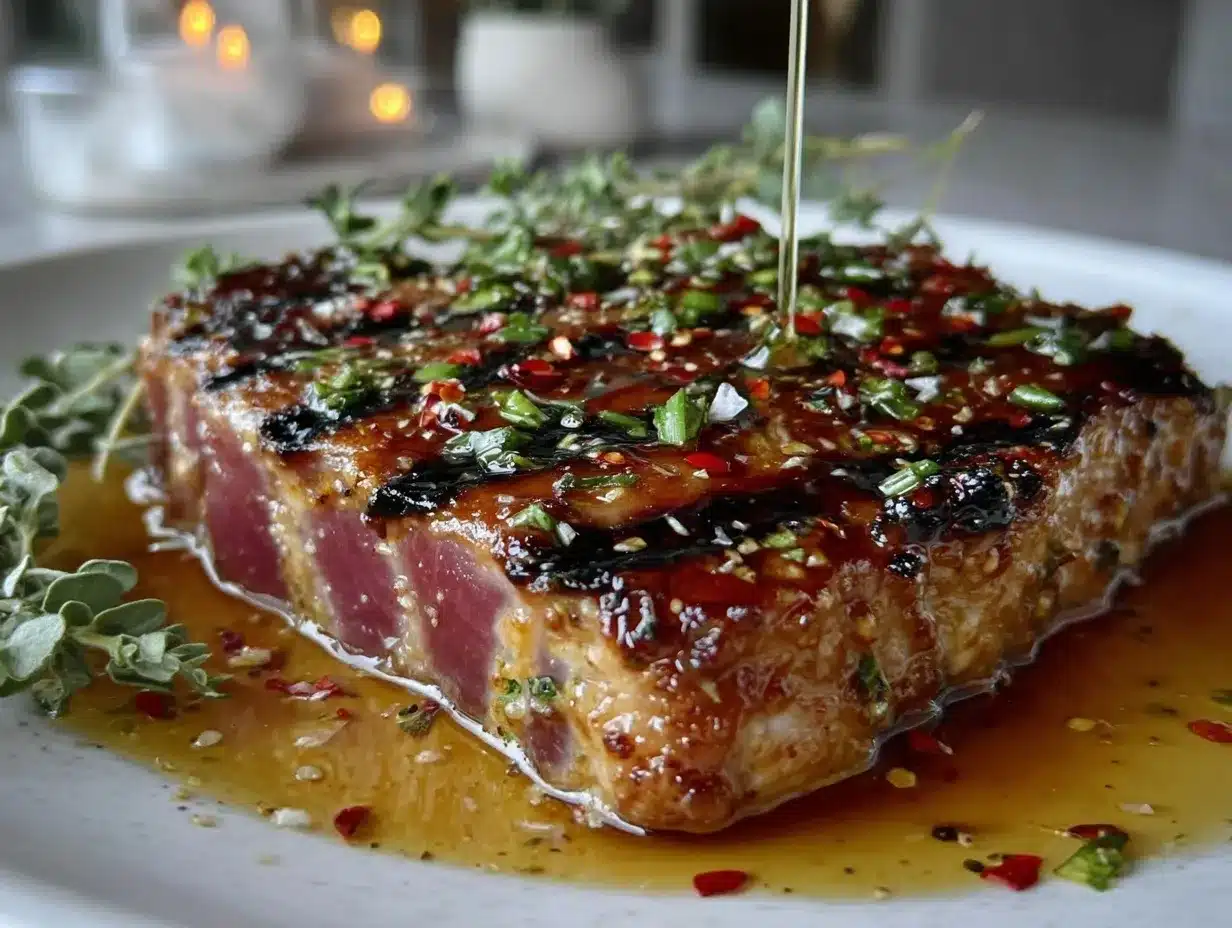 garlic butter ahi tuna preparation steps