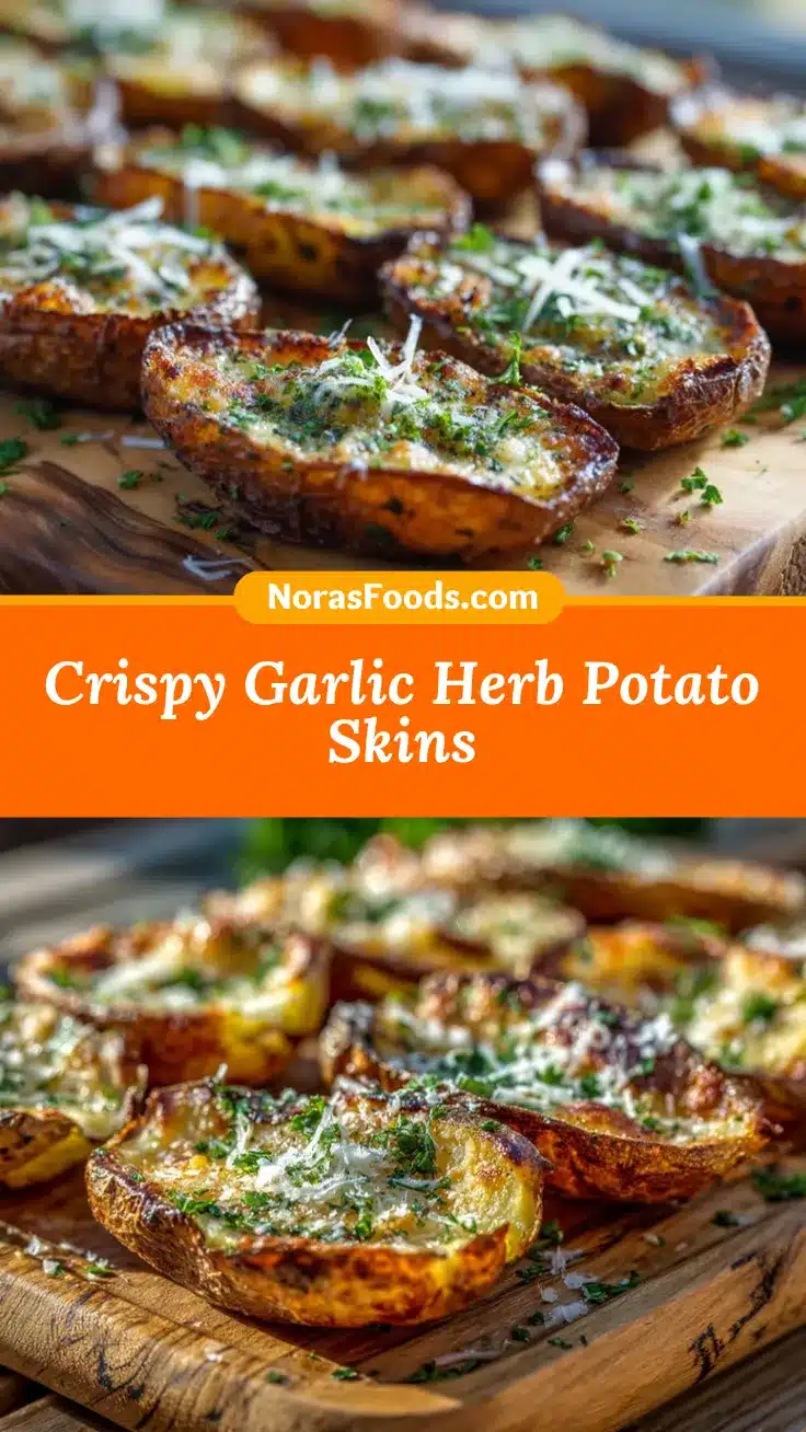 Garlic Herb Roasted Potato Skins recipe