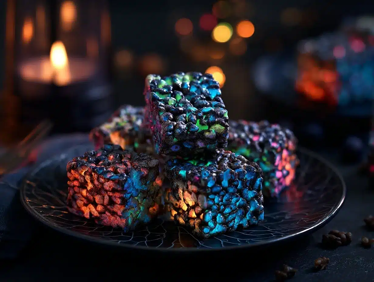 glow-in-the-dark Rice Krispies Treats preparation steps