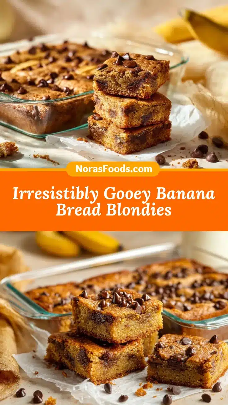 Gooey Banana Bread Blondies recipe