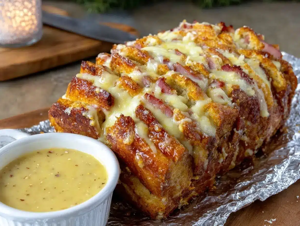 grilled ham and cheese pull-apart sandwiches preparation steps