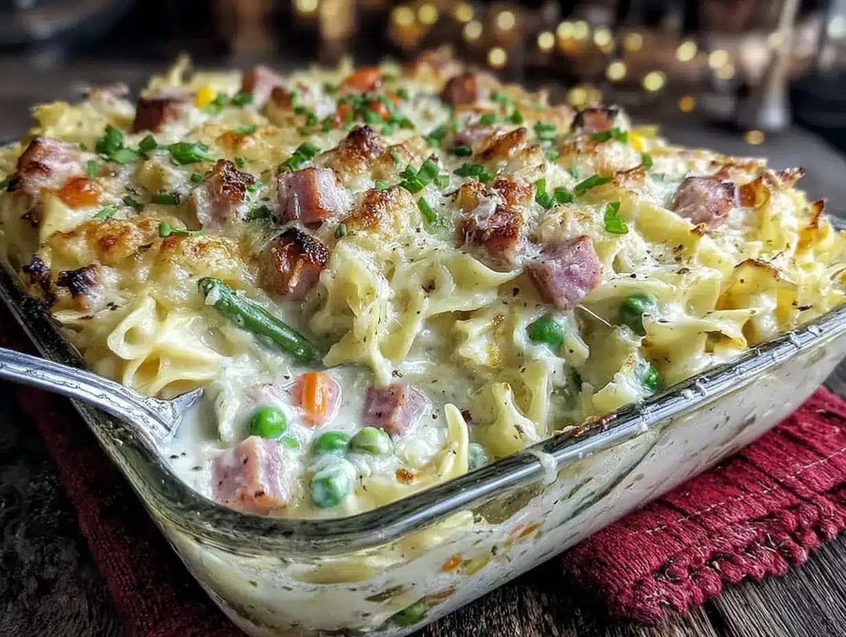 ham and noodle casserole preparation steps