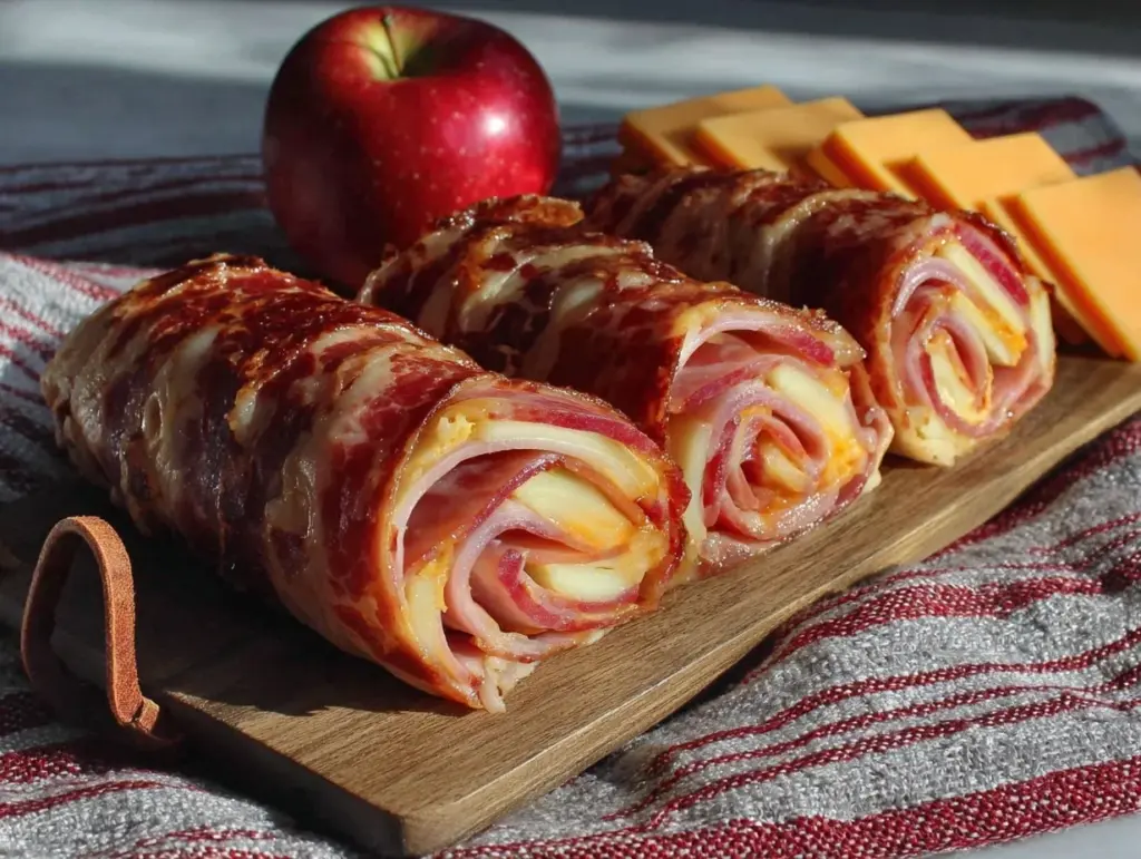 ham apple cheese wraps - featured image